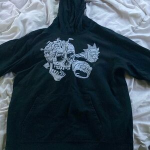 Rick and Morty skull hoodie